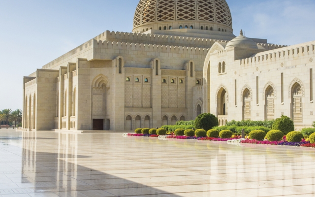 Die Sultan Qaboos Moschee in Muscat