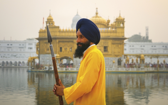 Sikh-Wärter am Goldenen Tempel