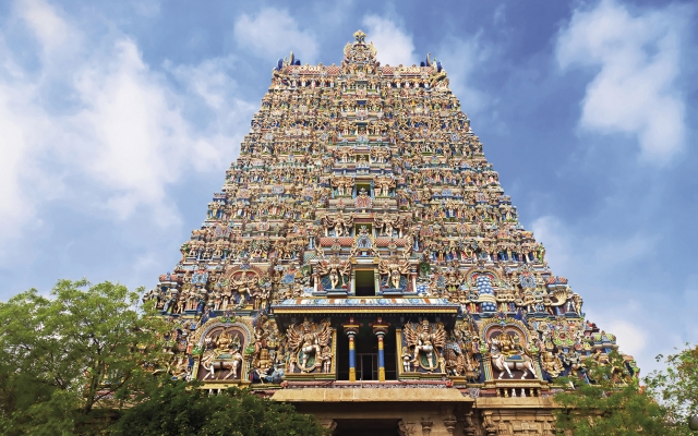 Madurai Meenakshi Tempel Gate Tower