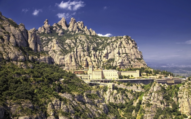 Blick auf das Kloster von Montserrat