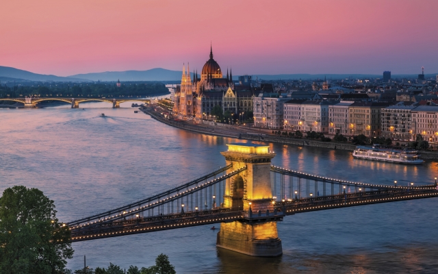 Blick auf Budapest an der Donau