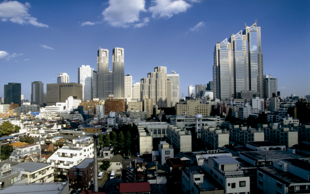 Ausblick auf die Skyline Tokyos