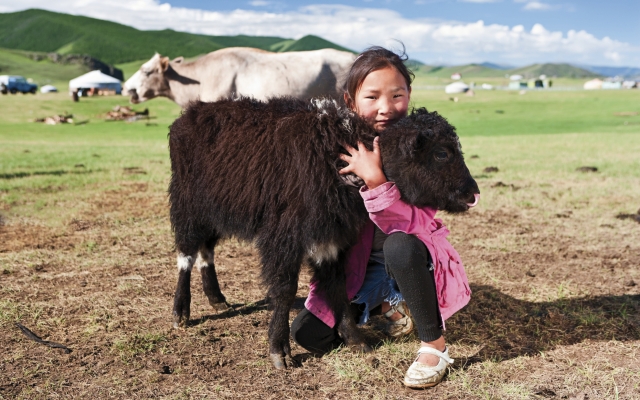 Mongolisches Nomadenmädchen