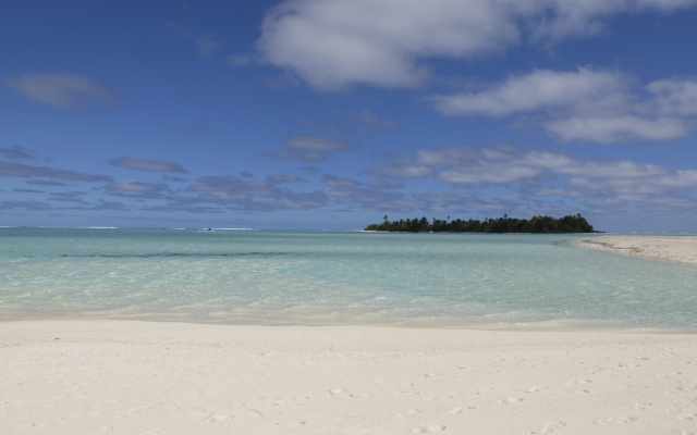 Idyllische Atoll-Landschaft von Aitutaki