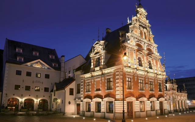 Das historische Schwarzhäupterhaus in Riga