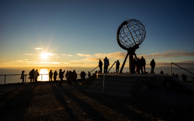 Das Globus-Denkmal am Nordkap