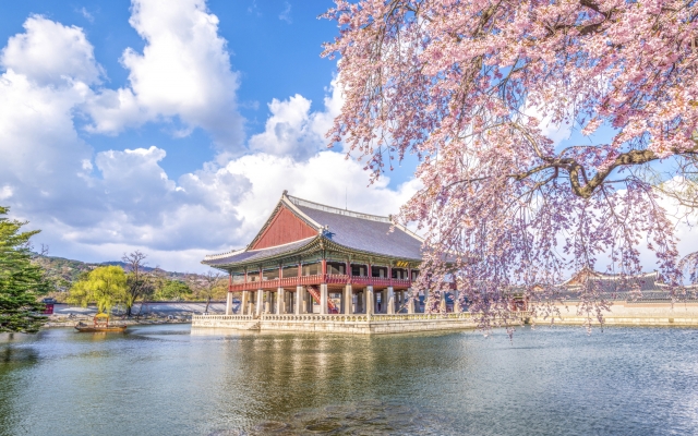 Wunderschöner Gyeongbokgung-Palast in Südkorea