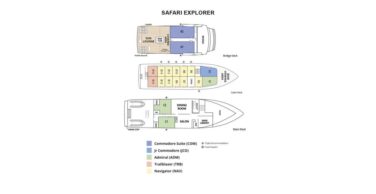 Deckplan MS Safari Explorer