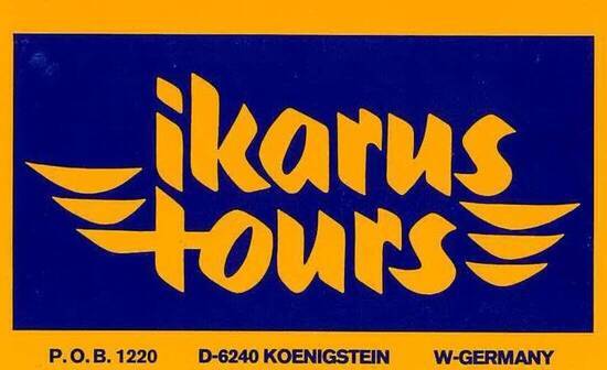 In leuchtend orange-blau: Unser Logo in den neunziger Jahren.