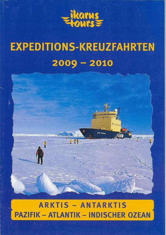 Reisen in die polaren Regionen unserer Erde: Unser Katalog-Cover für Expeditions-Kreuzfahrten 2009-2010