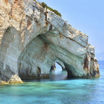 Blaue Höhlen auf der Insel Zakynthos 