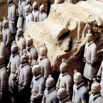 Die einzigartige Terrakotta-Armee in Xian, China 