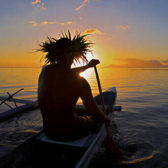 Sonnenuntergang in Französisch Polynesien 