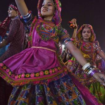 Tänzerin Navratri-Fest 