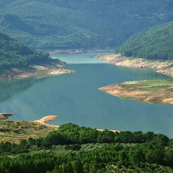 Tranco Reservoir, Guadalquivir Valley, in the Cazorla, Segura and Las Villas Natural Park. 