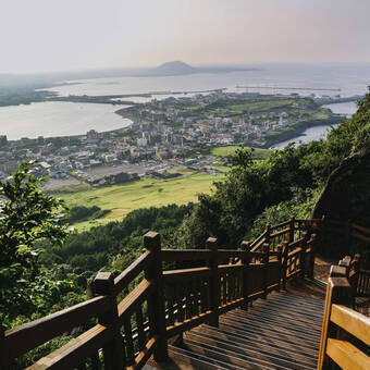 Aufstieg zum Seongsan auf Jeju 