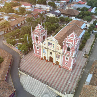 El Calvario-Kirche im Zentrum von León, Nicaragua 