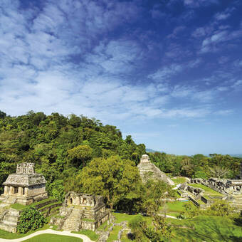 Die Ruinen im Dschungel von Palenque 