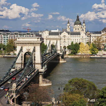 Die Kettenbrücke in Budapest 