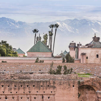 Blick auf die Medina von Marrakesch 