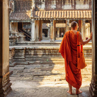 Buddhistischer Mönch in Angkor Wat ©efired - stock.adobe.com