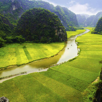 Karstlandschaft bei Ninh Binh 