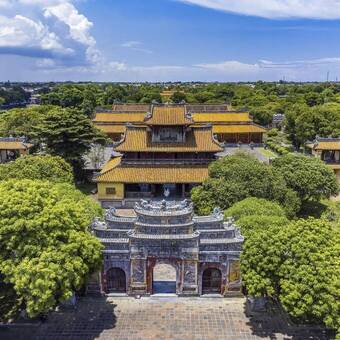 Blick auf den Kaiserpalast in Hué 