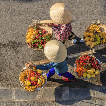 Auf dem Weg zum Markt 