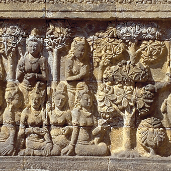 Relief am Borobudur 