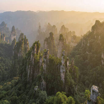 Atemberaubend schön, der Zhangjiajie-Nationalpark 