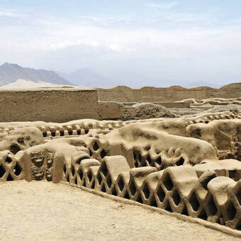 Die Ruinen der Adobe-Stadt Chan Chan bei Trujillo 