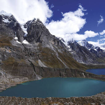 Blick auf die Llanganuco-Lagunen bei Huaraz 
