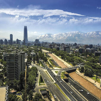 "Skyline" Santiagos mit Andenblick 