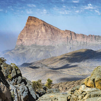 Gebirgslandschaft bei Jabal Shams 
