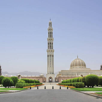 Die Sultan Qaboos Moschee in Muscat 