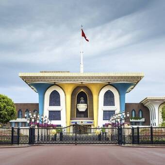 Der Arbeitspalast "Al Alam" des Sultans 