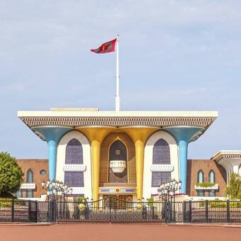 Der Arbeitspalast "Al Alam" des Sultans 