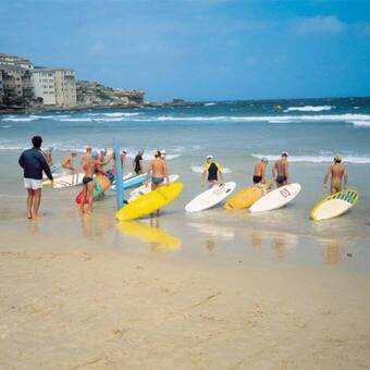 Surfschule am Bondi Beach, Sydney 