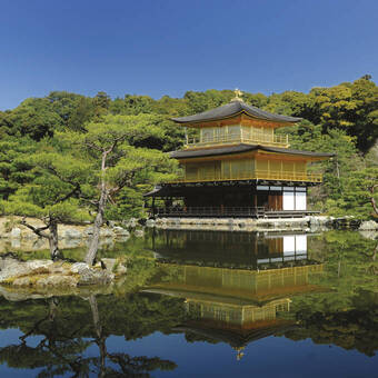 Der Goldene Pavillon Kinkakuji in Kyoto 