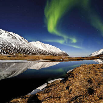 Aurora Borealis in Héðinsfjörður 