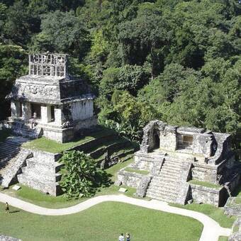 Teil der umfangreichen Ruinenanlage von Palenque 