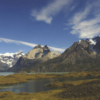 Bergensemble des Torres del Paine-Nationalparks, Patagonien 