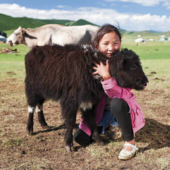 Mongolisches Nomadenmädchen 