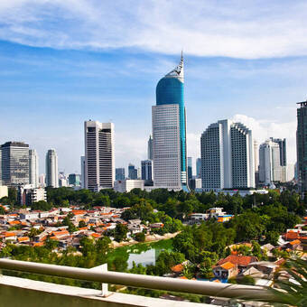 Panoramisches Stadtbild von Hauptstadt Indonesiens Jakarta ©Aleksandar Todorovic - stock.adobe.com