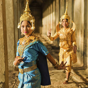 Apsara Tänzerinnen im Angkor Wat 