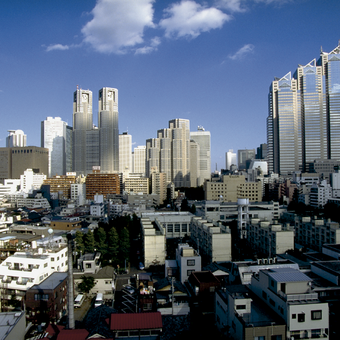 Ausblick auf die Skyline Tokyos 