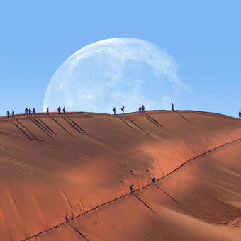 Wanderung entlang der Dünenkämme, Sossusvlei 