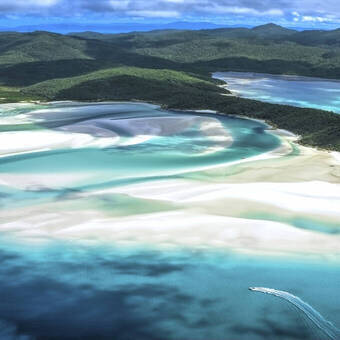 Strand Whitehaven Beach auf Whitsunday Island, Queensland 