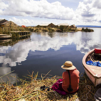 Schilfinseln der Uros auf dem Titicaca-See 