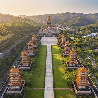 Der Fo Guang Shan Buddha Tempels in Kaohsiung 